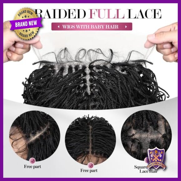 Micro Twist Braided Full Lace Synthetic Wig 14 Inch Glueless main image 4